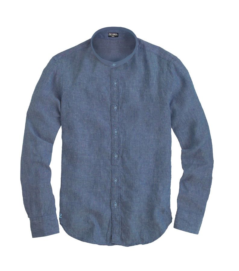 Zeybra CAMICIA COREANA UOMO DENIM