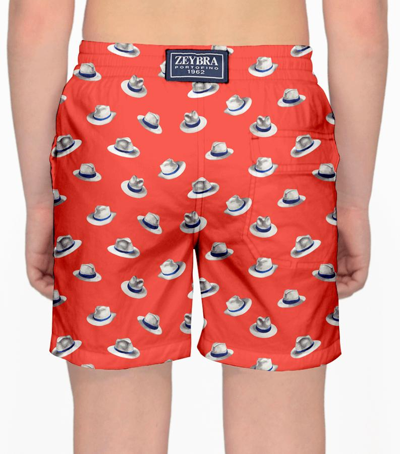 Zeybra COSTUME BAMBINO CAPPELLI CORALLO FLUO