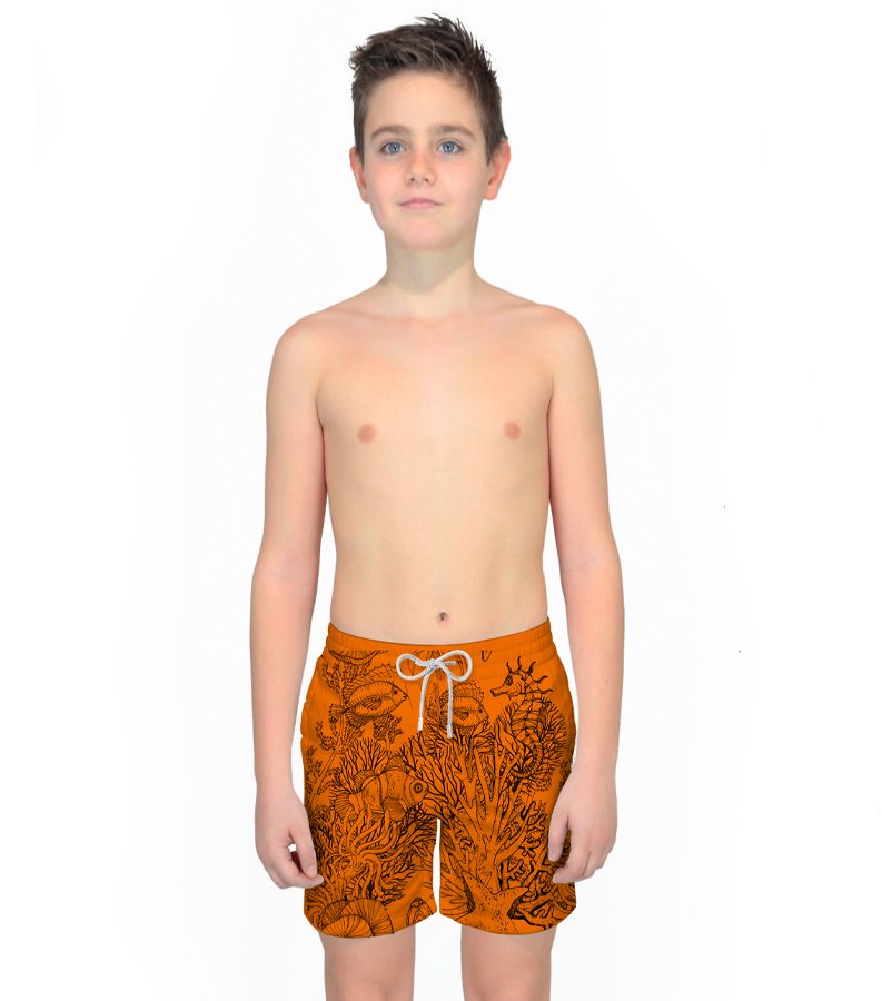 Zeybra COSTUME BAMBINO FLUO PRINT ORANGE FLUO