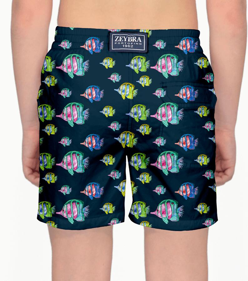 Zeybra COSTUME BAMBINO PESCI FLUO NERO