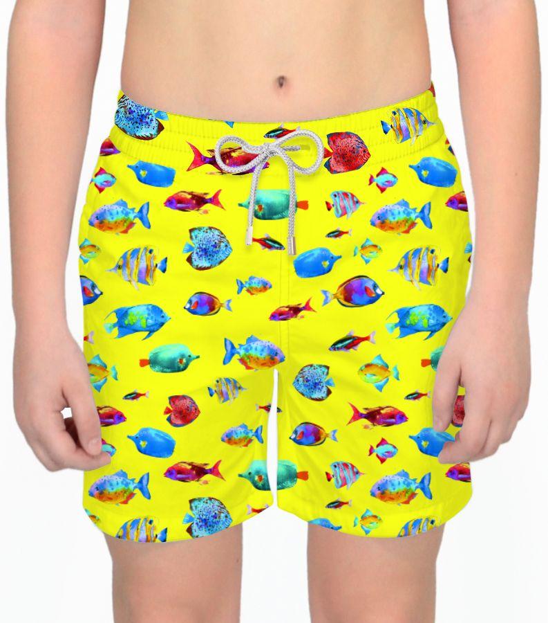 Zeybra COSTUME BAMBINO PESCI GIALLO FLUO