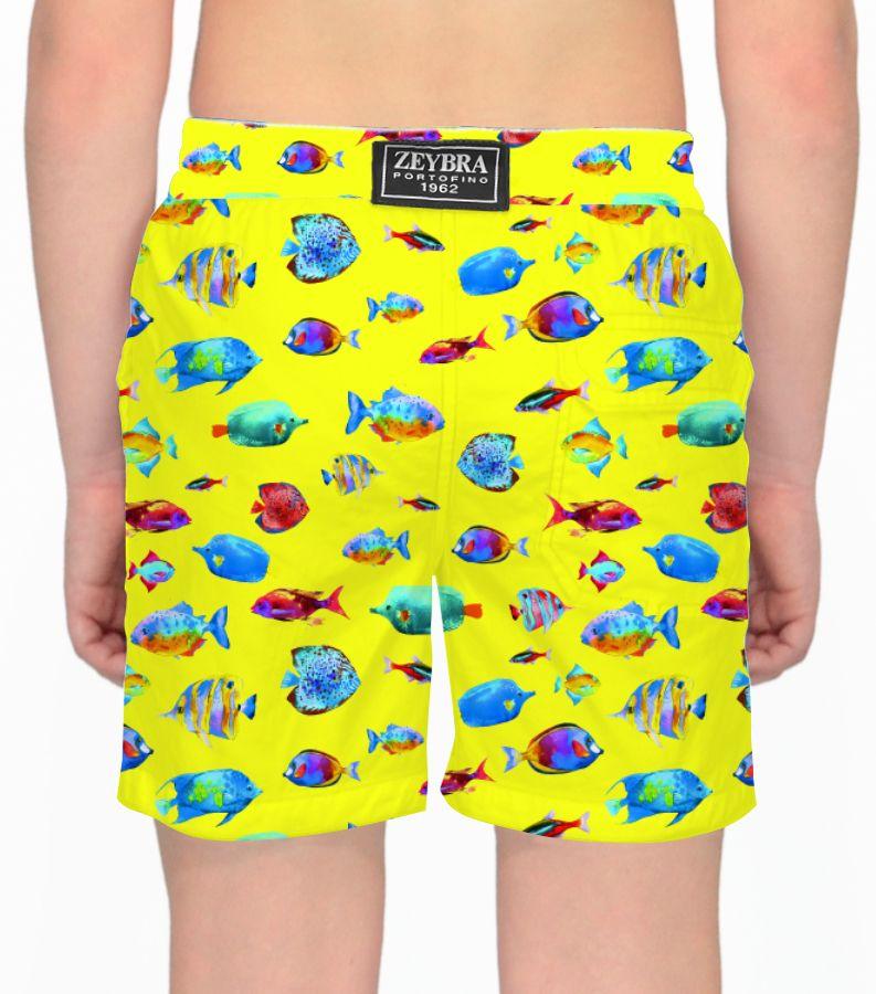 Zeybra COSTUME BAMBINO PESCI GIALLO FLUO