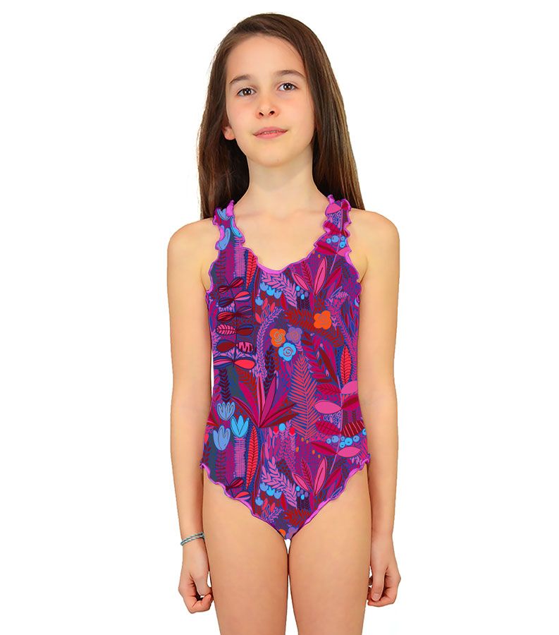 Zeybra COSTUME INTERO BAMBINA BOTANIC FUXIA