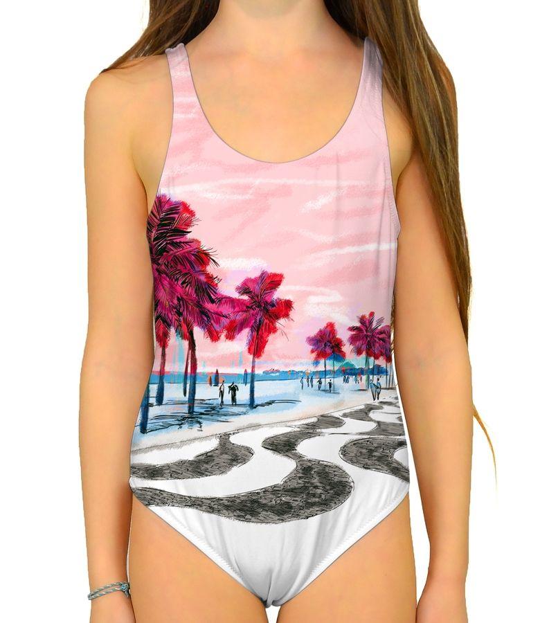 Zeybra COSTUME INTERO BAMBINA BRASILE ROSA