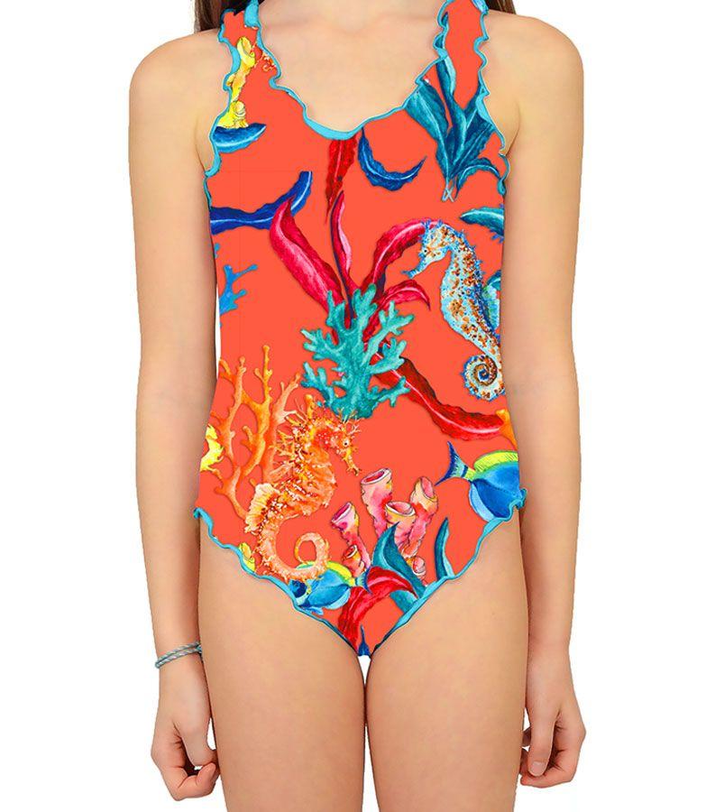 Zeybra COSTUME INTERO BAMBINA CORALLI ORANGE