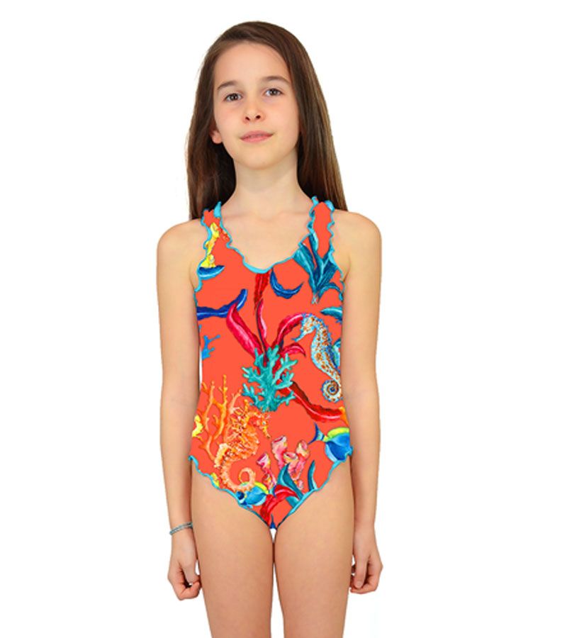 Zeybra COSTUME INTERO BAMBINA CORALLI ORANGE