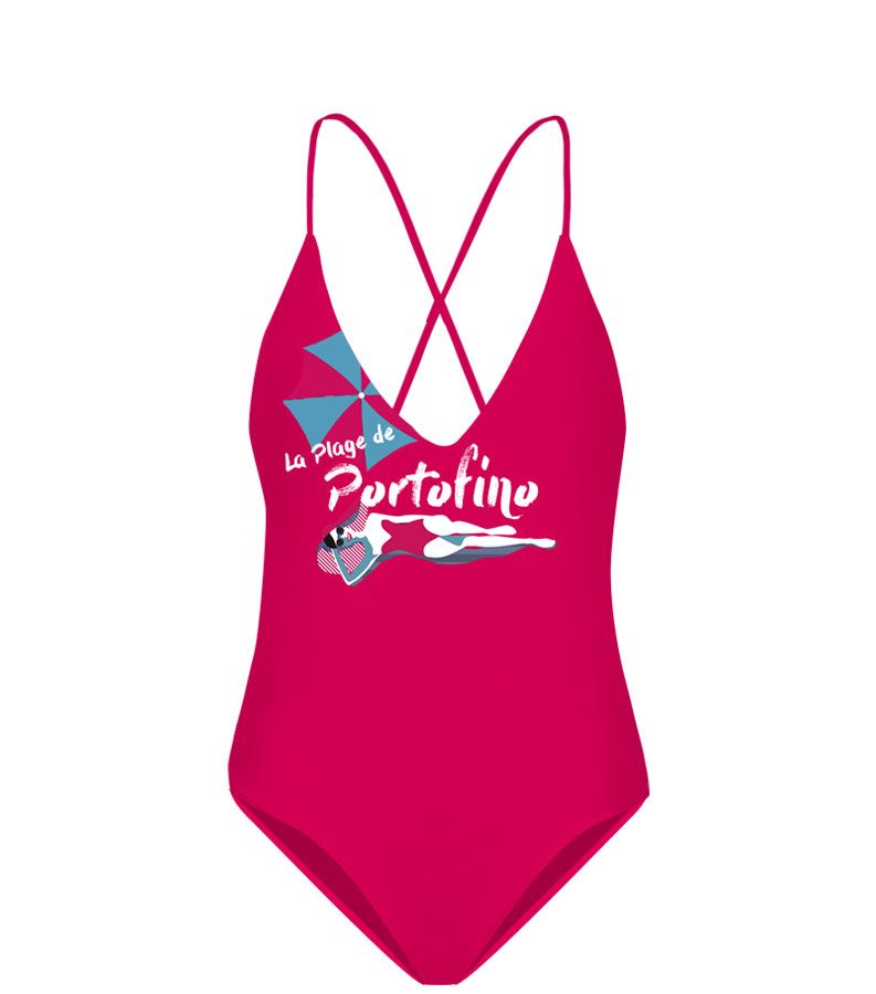 Zeybra COSTUME INTERO BAMBINA OMBRELLONI FUXIA