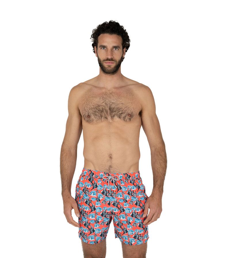 Zeybra COSTUME UOMO PESCI RECYCLED CORALLO FLUO