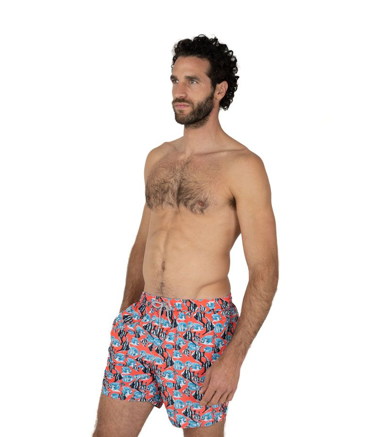 Zeybra COSTUME UOMO PESCI RECYCLED CORALLO FLUO