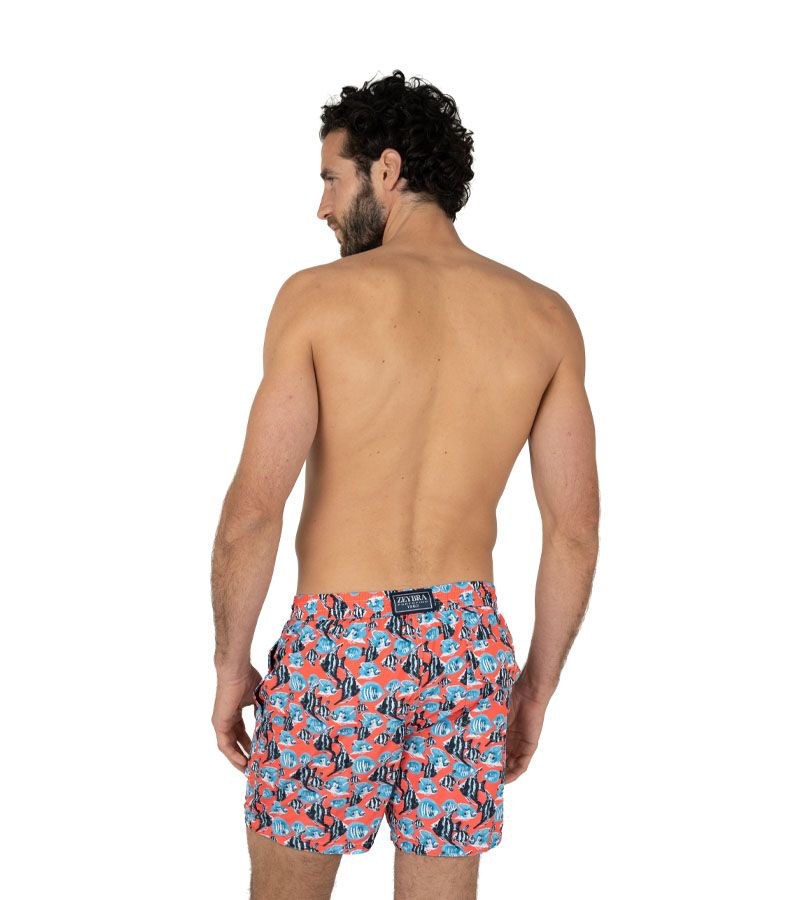 Zeybra COSTUME UOMO PESCI RECYCLED CORALLO FLUO