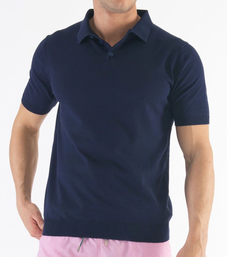 Zeybra POLO UOMO COTONE CREPE BLU