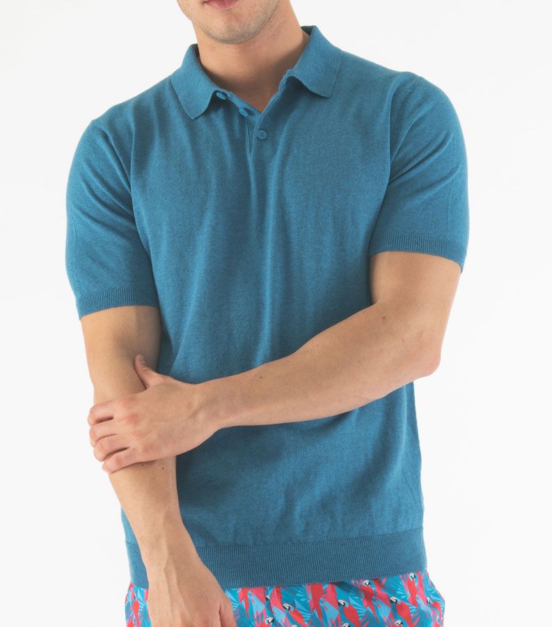 Zeybra POLO UOMO COTONE CREPE DENIM