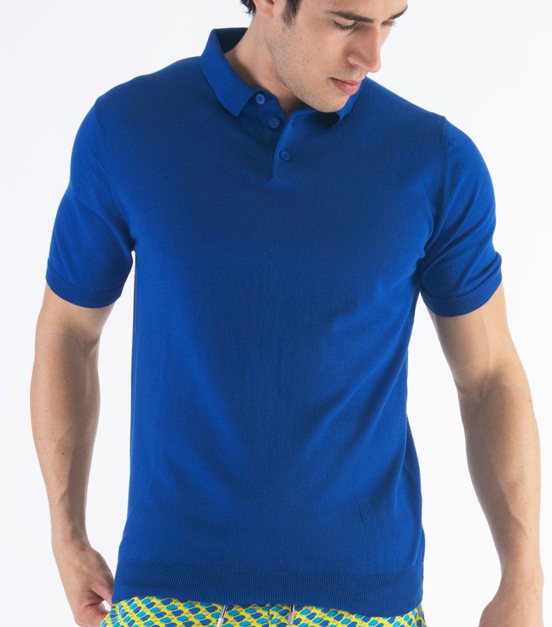Zeybra POLO UOMO COTONE CREPE ELETTRICO