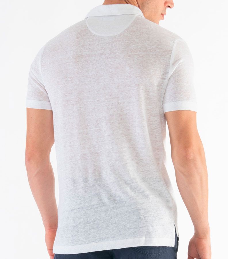 Zeybra POLO UOMO LINO BIANCO