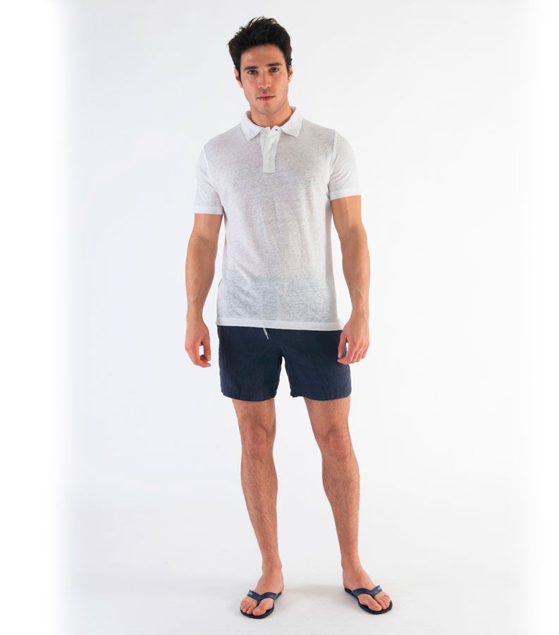 Zeybra POLO UOMO LINO BIANCO
