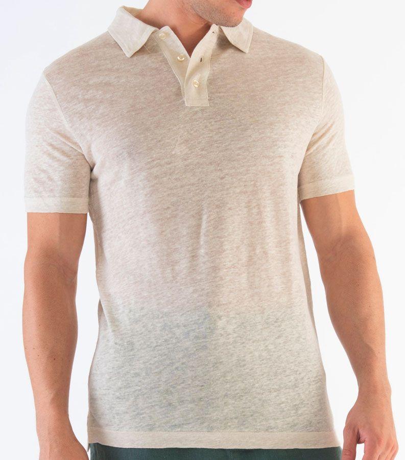 Zeybra POLO UOMO LINO SABBIA