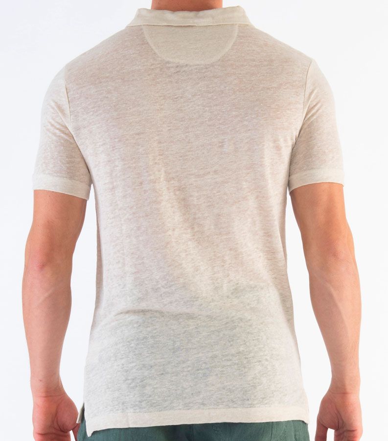 Zeybra POLO UOMO LINO SABBIA