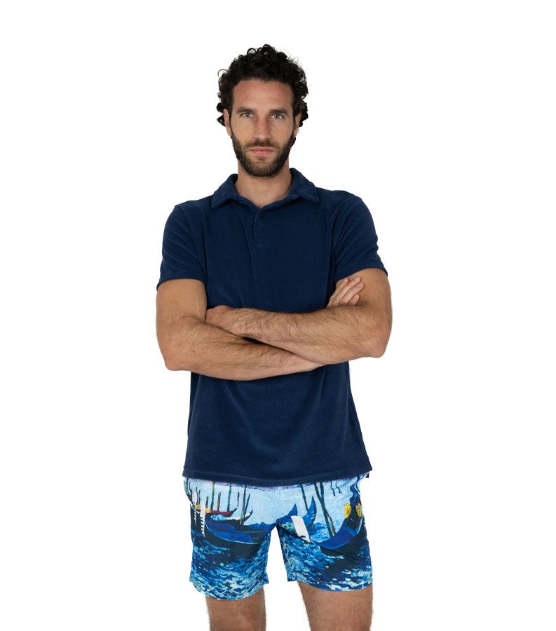 Zeybra POLO UOMO SPUGNA BLU