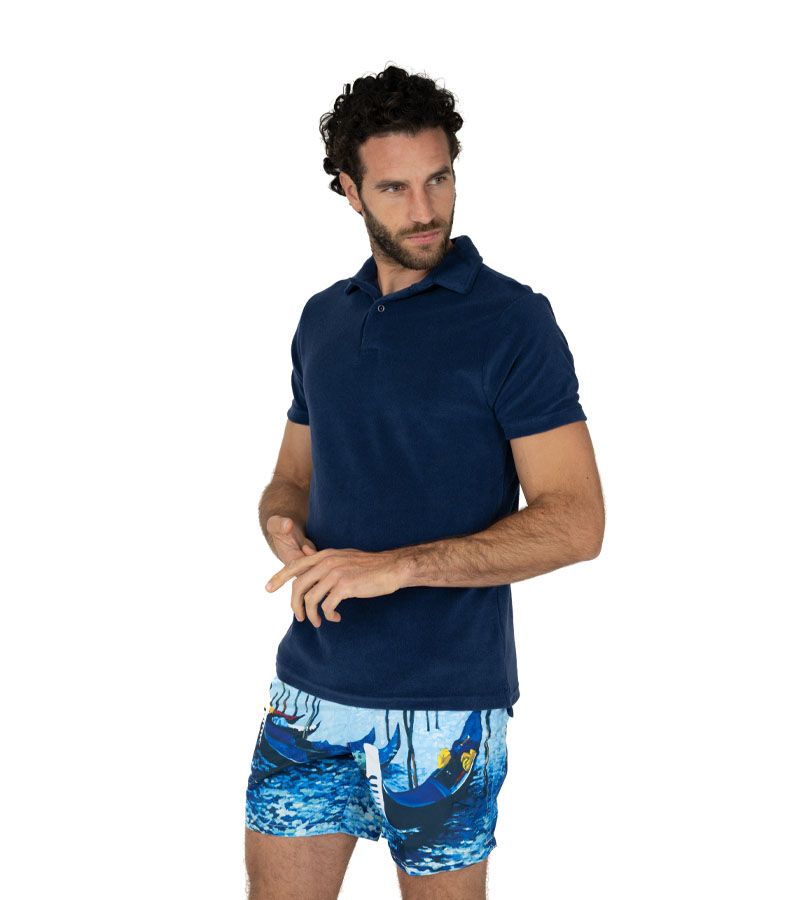 Zeybra POLO UOMO SPUGNA BLU