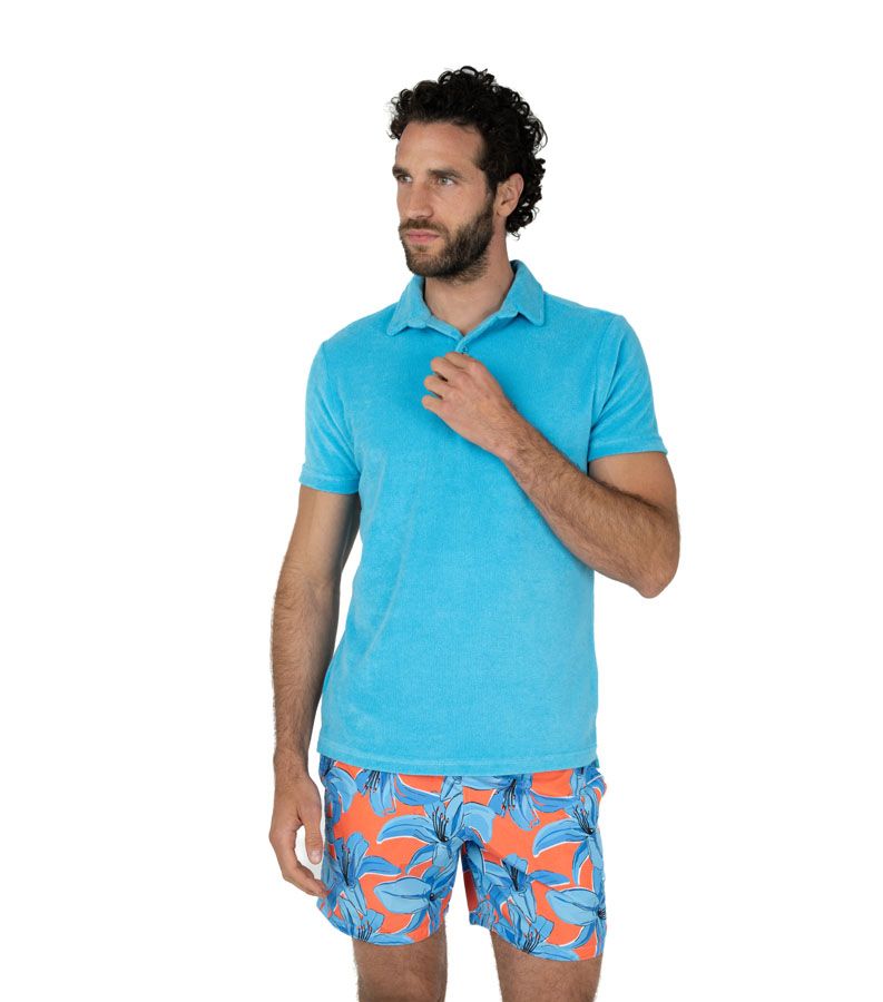 Zeybra POLO UOMO SPUGNA TURCHESE