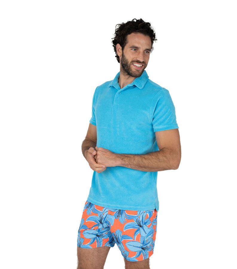 Zeybra POLO UOMO SPUGNA TURCHESE