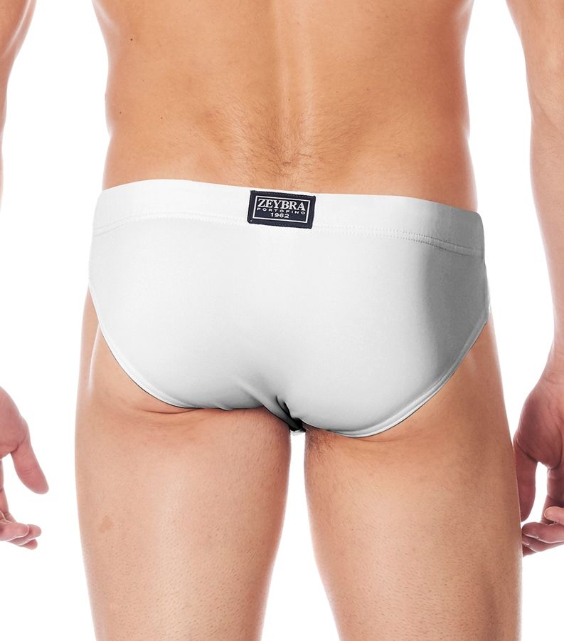 Zeybra SLIP ALTO UOMO TINTA UNITA BIANCO