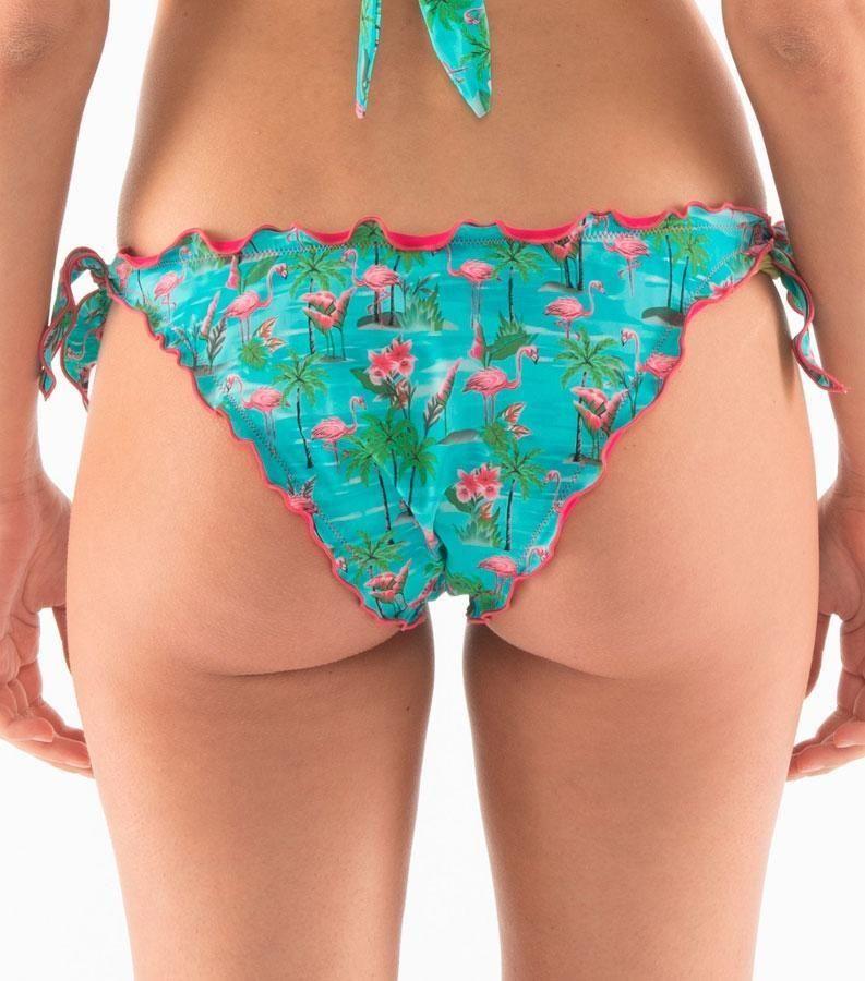 Zeybra SLIP DONNA ARRICCIATO FENICOTTERI ACQUA