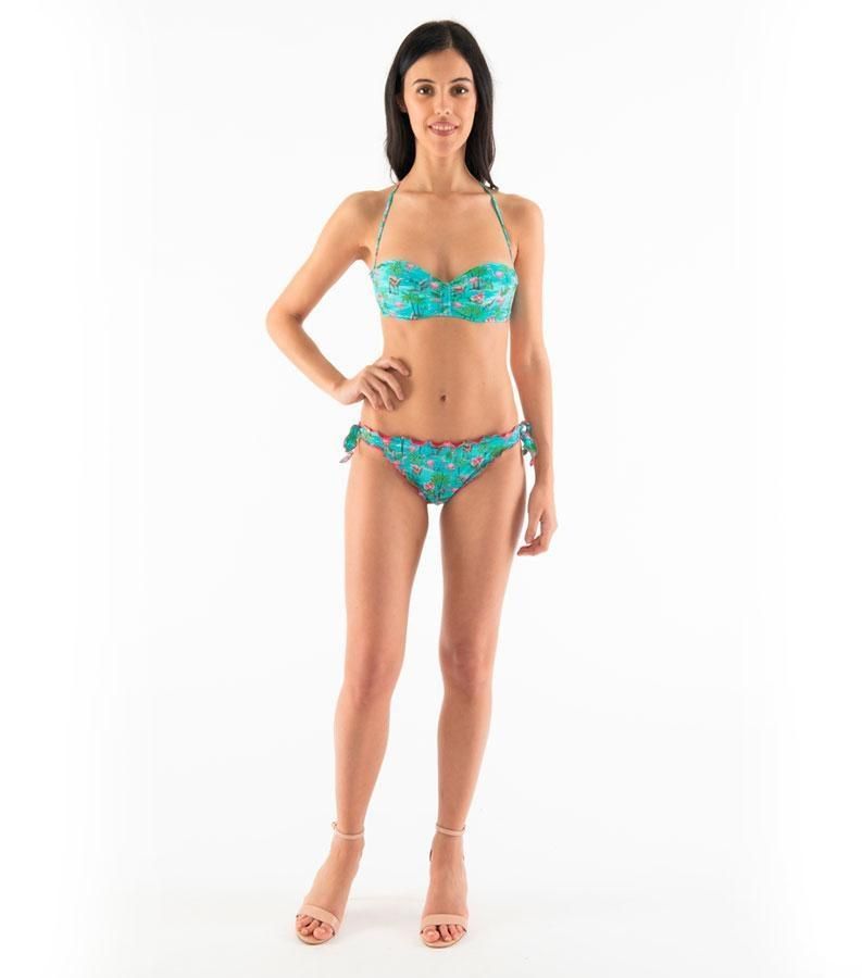 Zeybra SLIP DONNA ARRICCIATO FENICOTTERI ACQUA