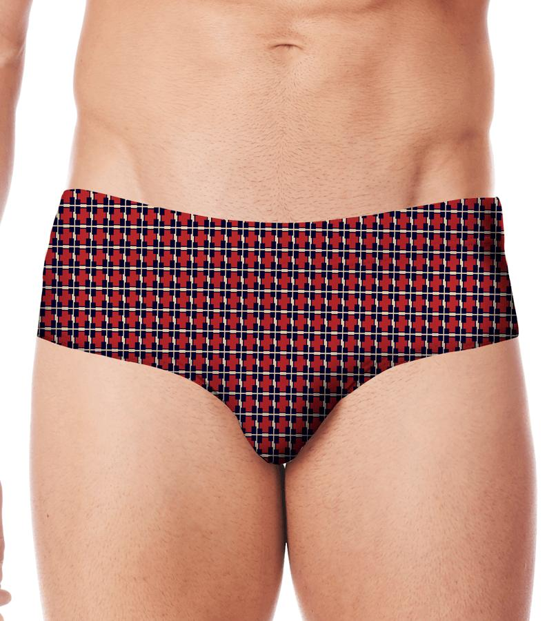 Zeybra SLIP UOMO GEOMETRICO RED RACE