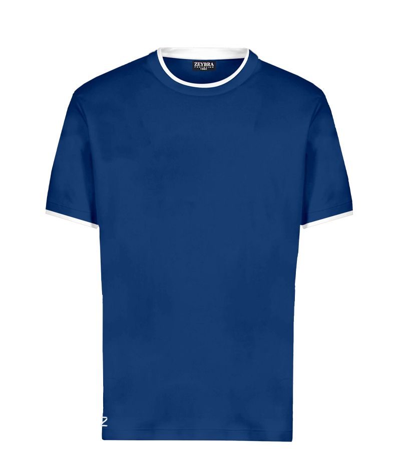 Zeybra T-SHIRT DOPPIO COLLO 100% COTONE INDIGO