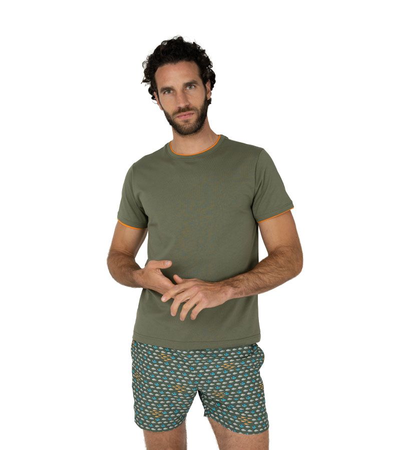 Zeybra T-SHIRT DOPPIO COLLO 100% COTONE MILITY