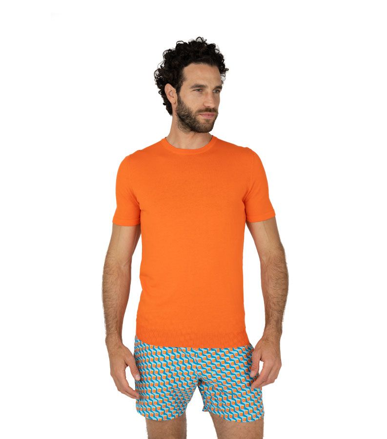 Zeybra T-SHIRT UOMO 100% COTONE CRÈPE MANGO