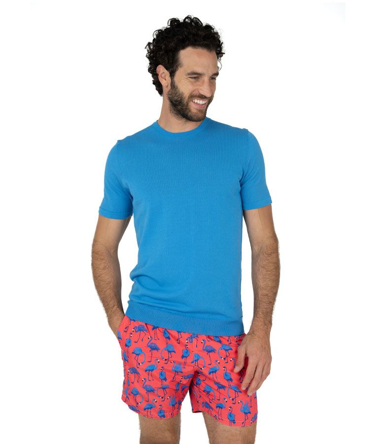 Zeybra T-SHIRT UOMO 100% COTONE CRÈPE OCEAN