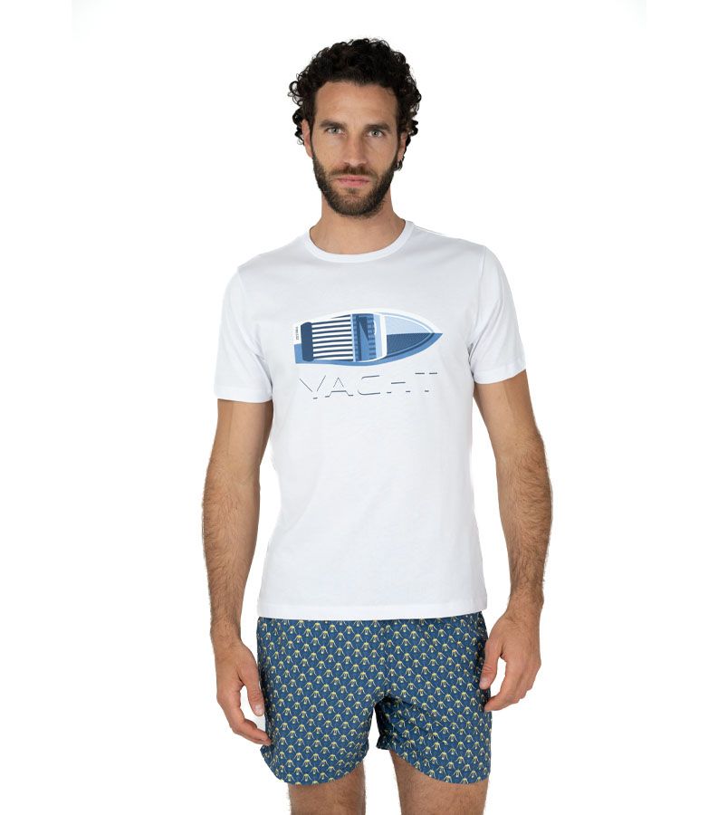 Zeybra T-SHIRT UOMO 100% COTONE SUPIMA BIANCO