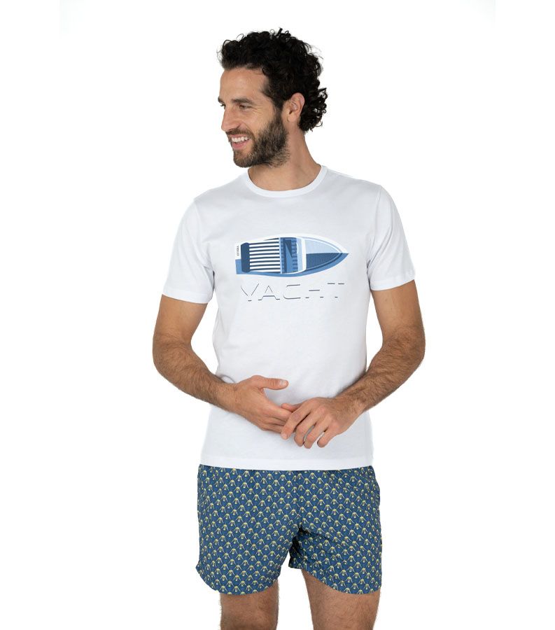 Zeybra T-SHIRT UOMO 100% COTONE SUPIMA BIANCO