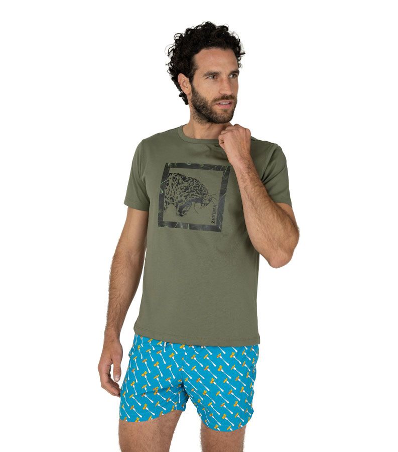 Zeybra T-SHIRT UOMO 100% COTONE SUPIMA MILITY