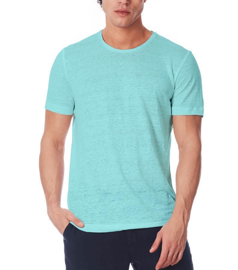 Zeybra T-SHIRT UOMO LINO ACQUA