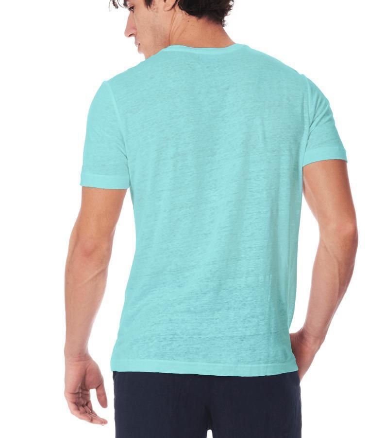 Zeybra T-SHIRT UOMO LINO ACQUA