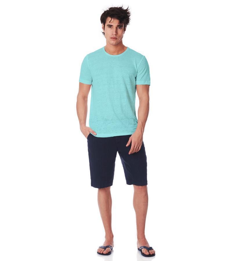Zeybra T-SHIRT UOMO LINO ACQUA