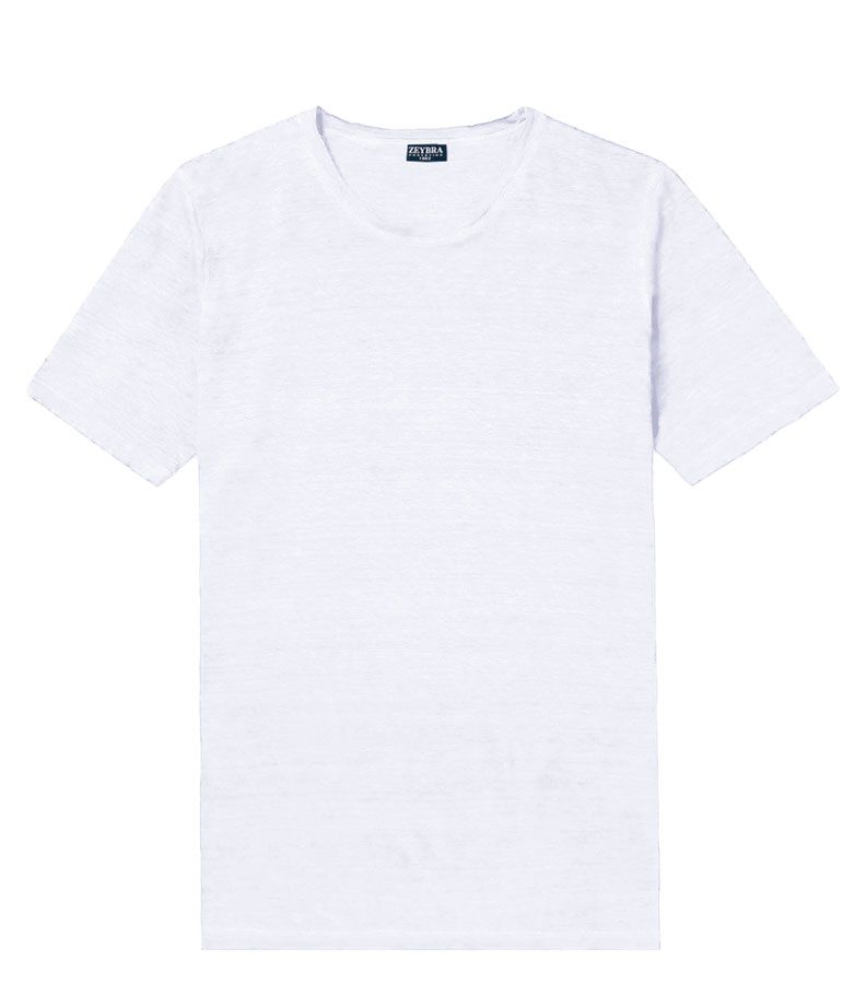 Zeybra T-SHIRT UOMO LINO BIANCO