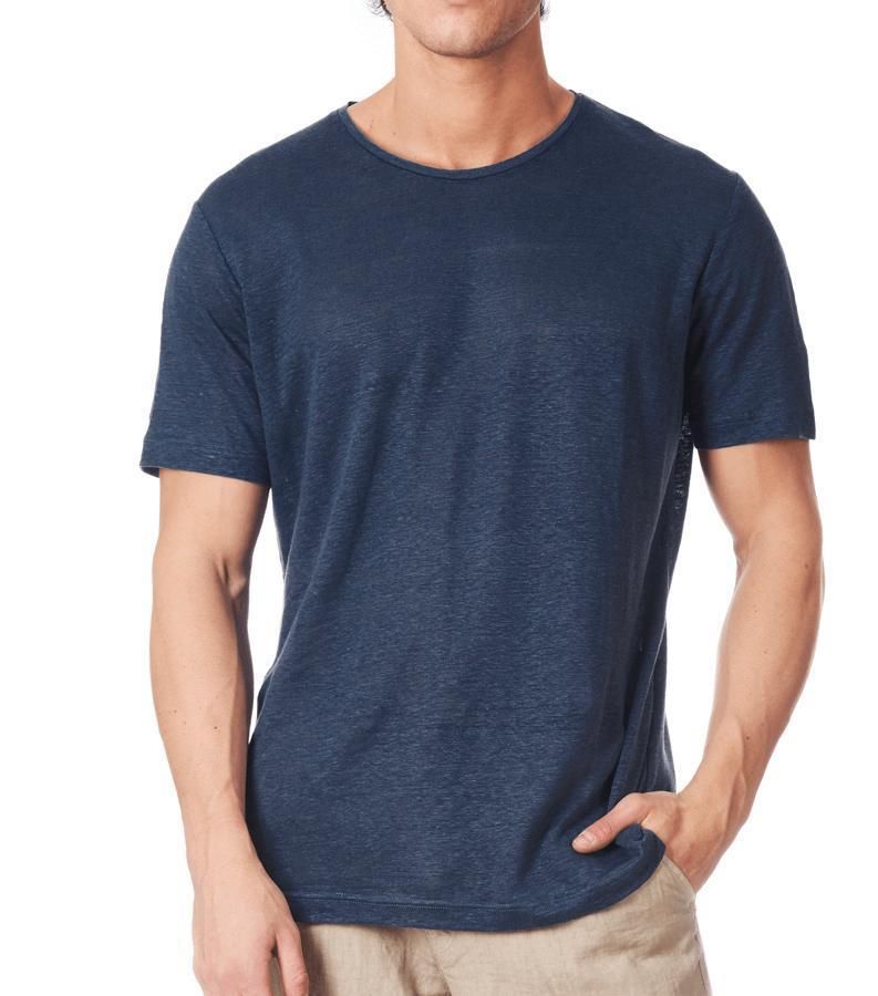 Zeybra T-SHIRT UOMO LINO BLU