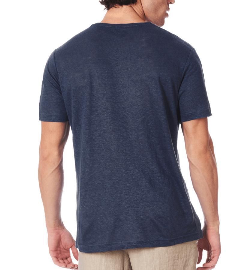 Zeybra T-SHIRT UOMO LINO BLU