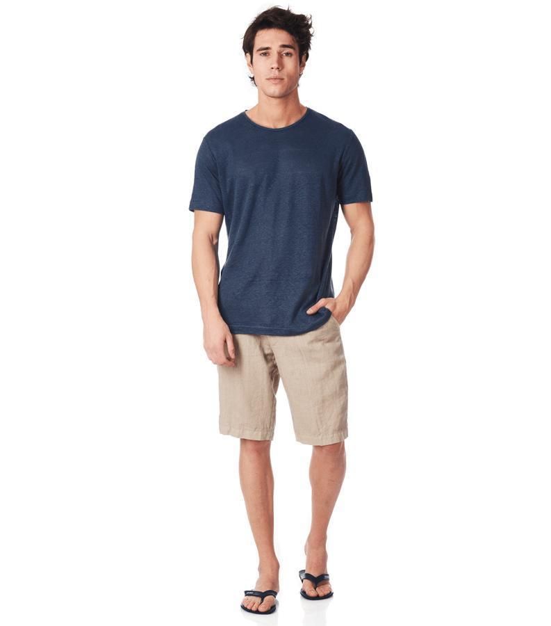 Zeybra T-SHIRT UOMO LINO BLU