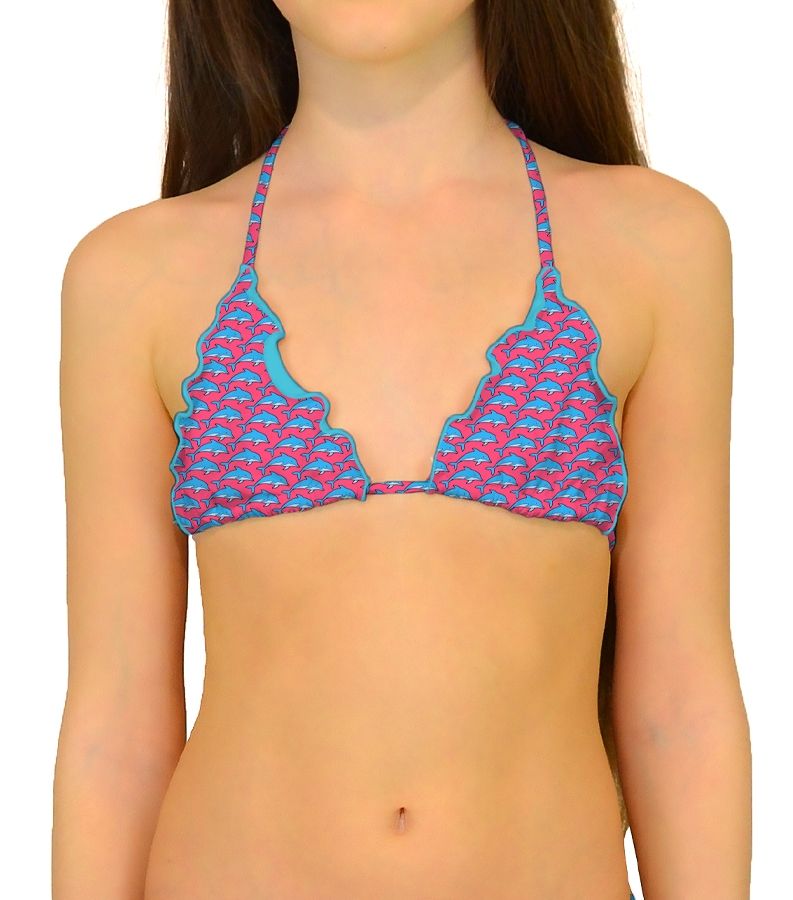 Zeybra TRIANGOLO BAMBINA ARRICCIATO DELFINI PINK