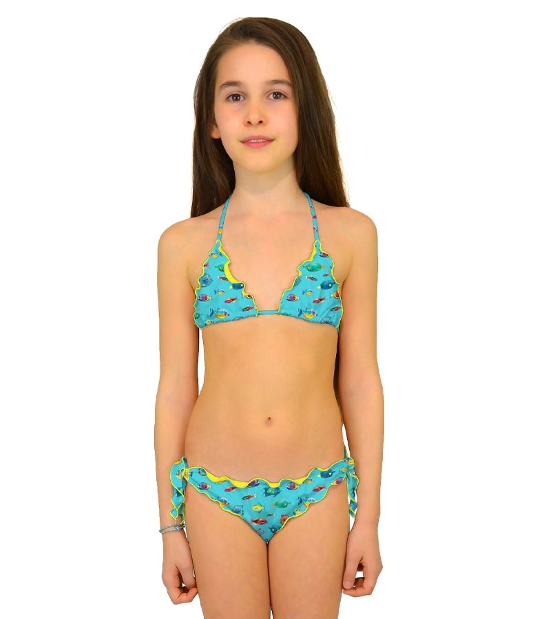 Zeybra TRIANGOLO BAMBINA ARRICCIATO PESCI HAWAY