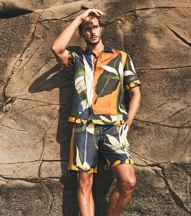 ZeybraZEYBRA PORTOFINO - PANTALONCIN AFRICAN IN SETA