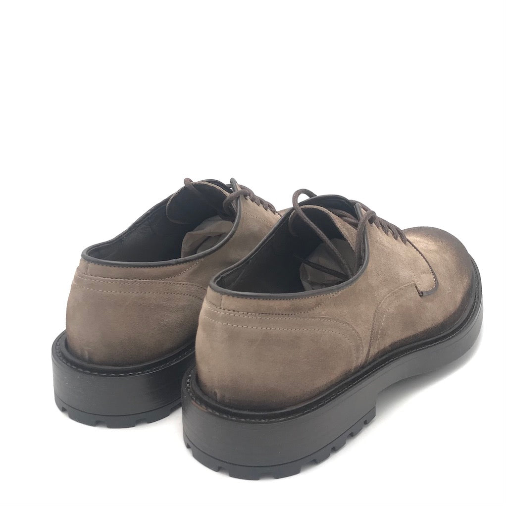 Zulian Calzature Allacciata In Crosta Anticata Taupe