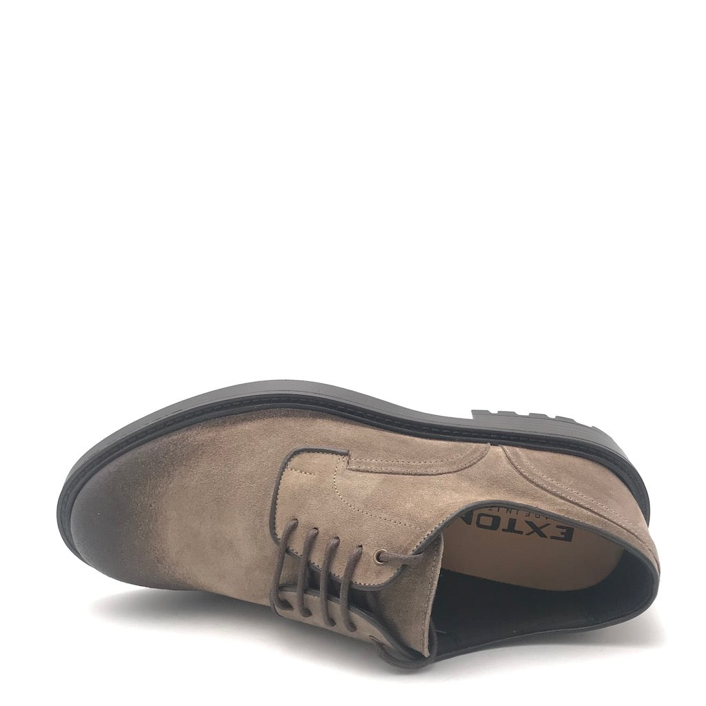 Zulian Calzature Allacciata In Crosta Anticata Taupe