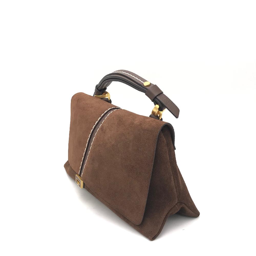 Zulian Calzature Borsa Kendall Small Camoscio Marrone