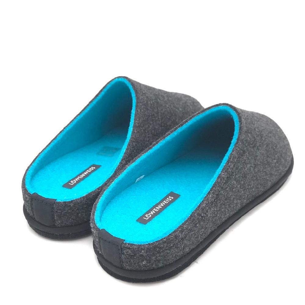 Zulian Calzature Ciabatta Easy Bicolor Antracite-blu Fluo